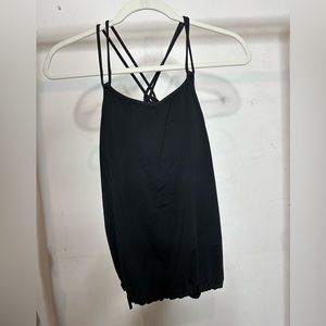 Lululemon Strappy Sports Bra Wrap Back Yoga Tank Top Size 4 EUC black